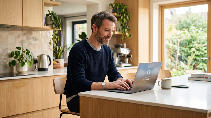 Un homme se connecte à son compte Microsoft pour activer Office sur office.com/setup