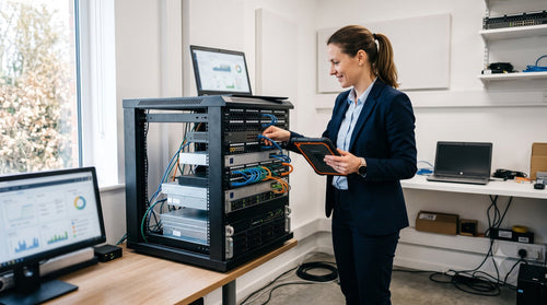 Administratrice systèmes configurant un serveur Windows Server 2025 dans une PME