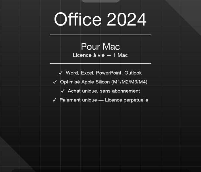 Office 2024 pour Mac — Licence à vie 1 Mac — Licence officielle SOS ORDINATEUR
