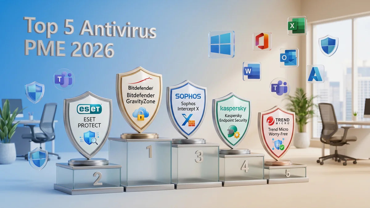 Top 5 antivirus pour PME en 2026 — comparatif honnête et détaillé