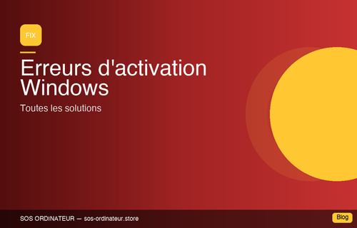 Erreurs d'activation Windows : toutes les solutions