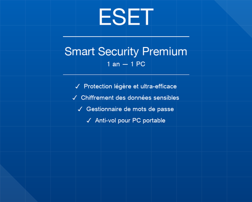 ESET Smart Security Premium — 1 an / 1 PC — Licence officielle SOS ORDINATEUR