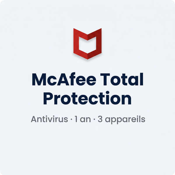 McAfee Total Protection — 1 an / 3 appareils