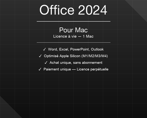 Office 2024 pour Mac — Licence à vie 1 Mac — Licence officielle SOS ORDINATEUR