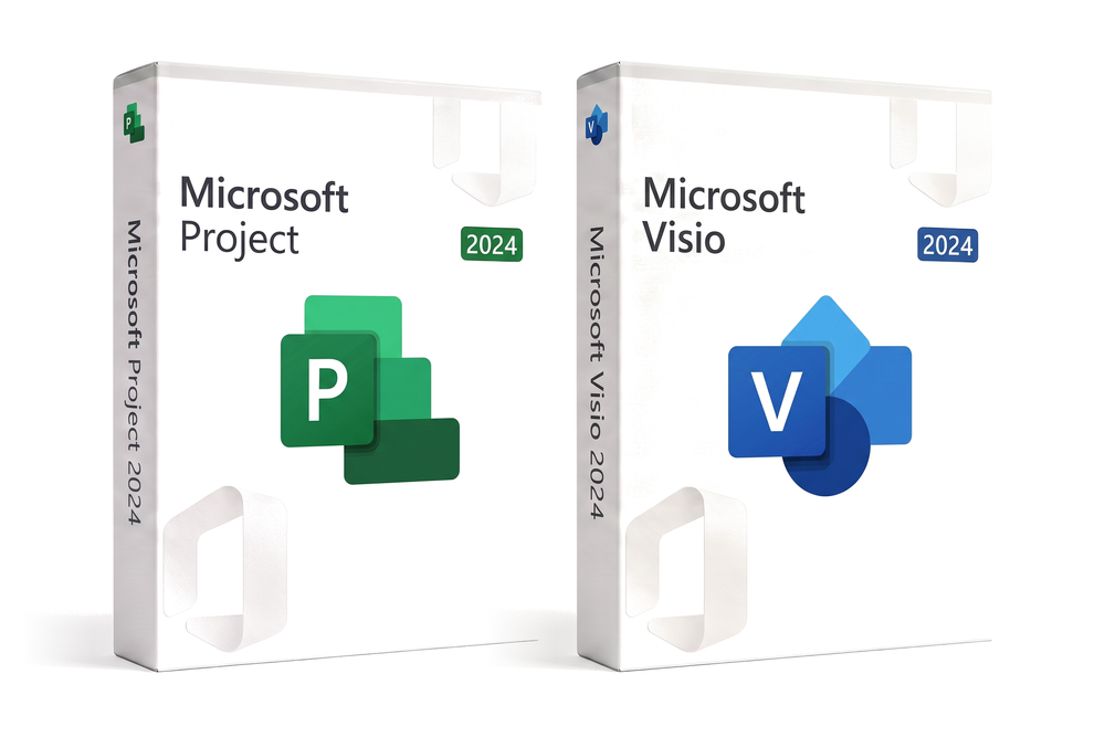 Pack Microsoft Project 2024 + Visio 2024 Professionnel
