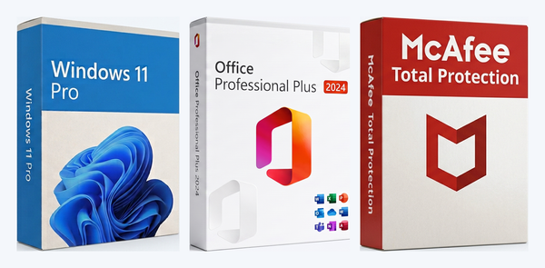 Pack PME 5 Postes — Windows 11 Pro + Office 2024 + McAfee