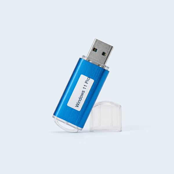 Clé USB d'installation préparée, étiquetée Windows 11 Pro