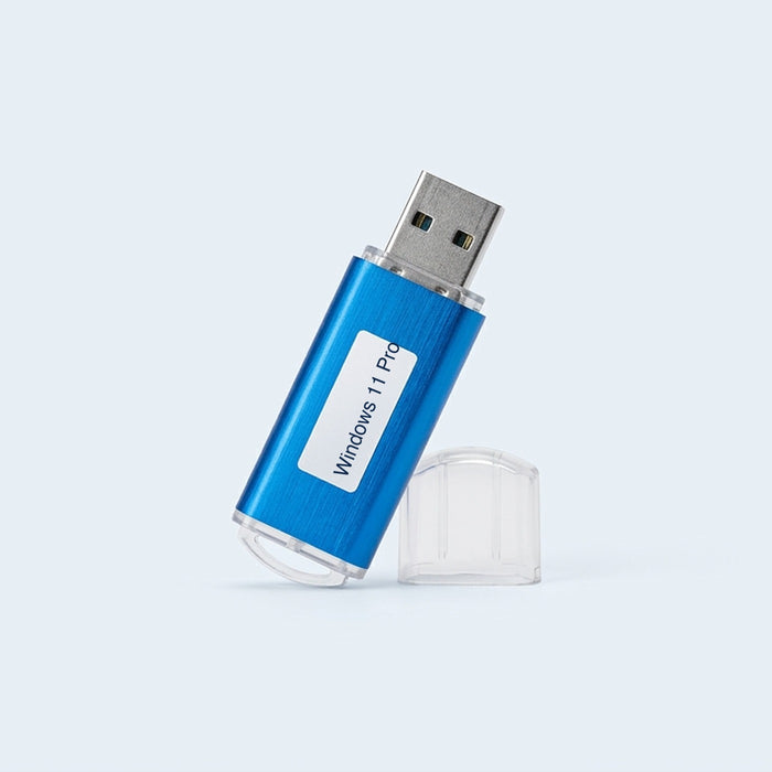 Clé USB d'installation préparée, étiquetée Windows 11 Pro